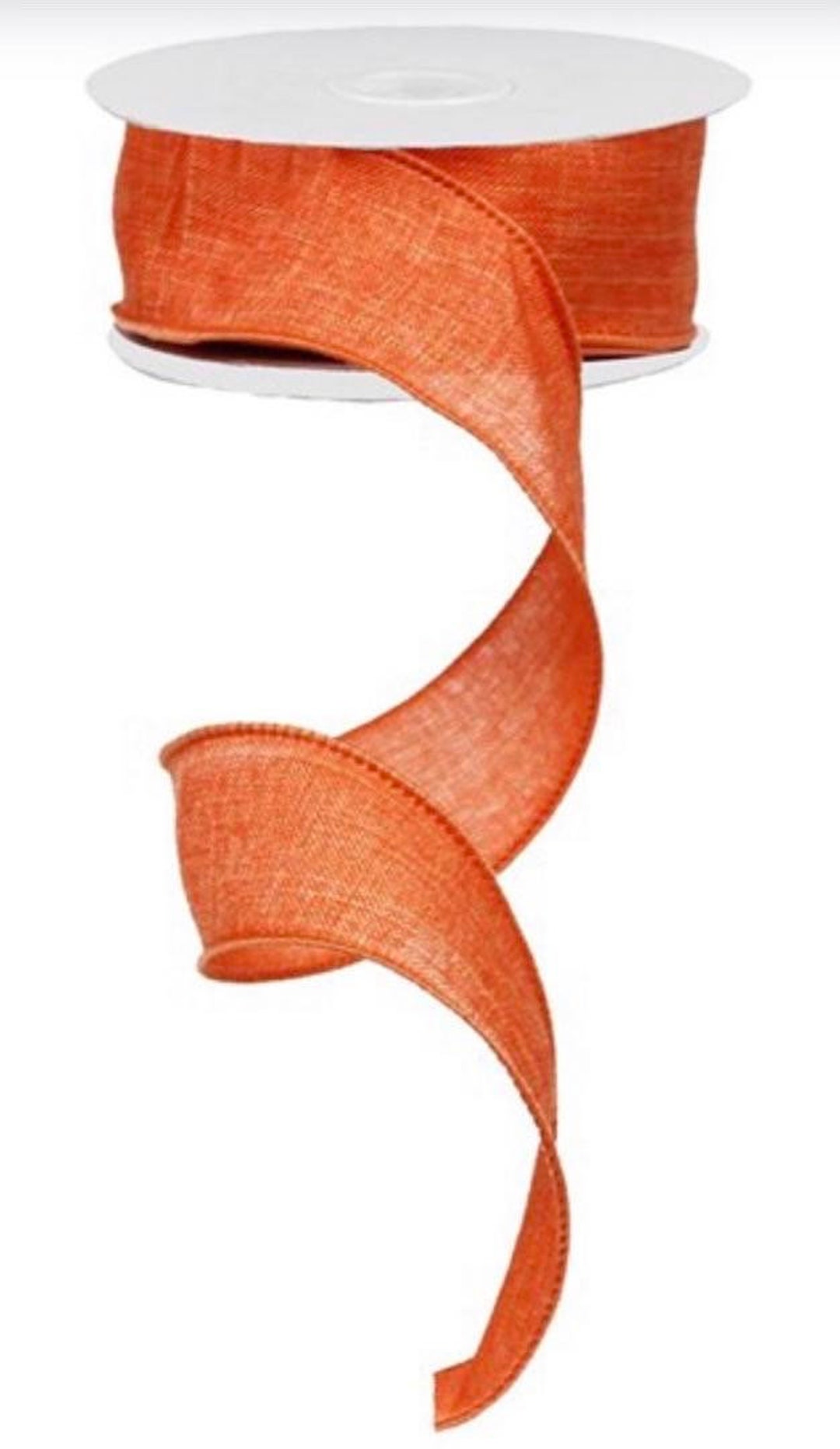 Coral Ribbon Coral Burlap Ribbon Dark Coral Ribbon Wired - Etsy