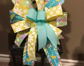 Easter Bow, Easter Egg Bow, Easter Bunny Wreath Bow, Easter Lantern Bow, Yellow Wreath Bow, Basket Bow
