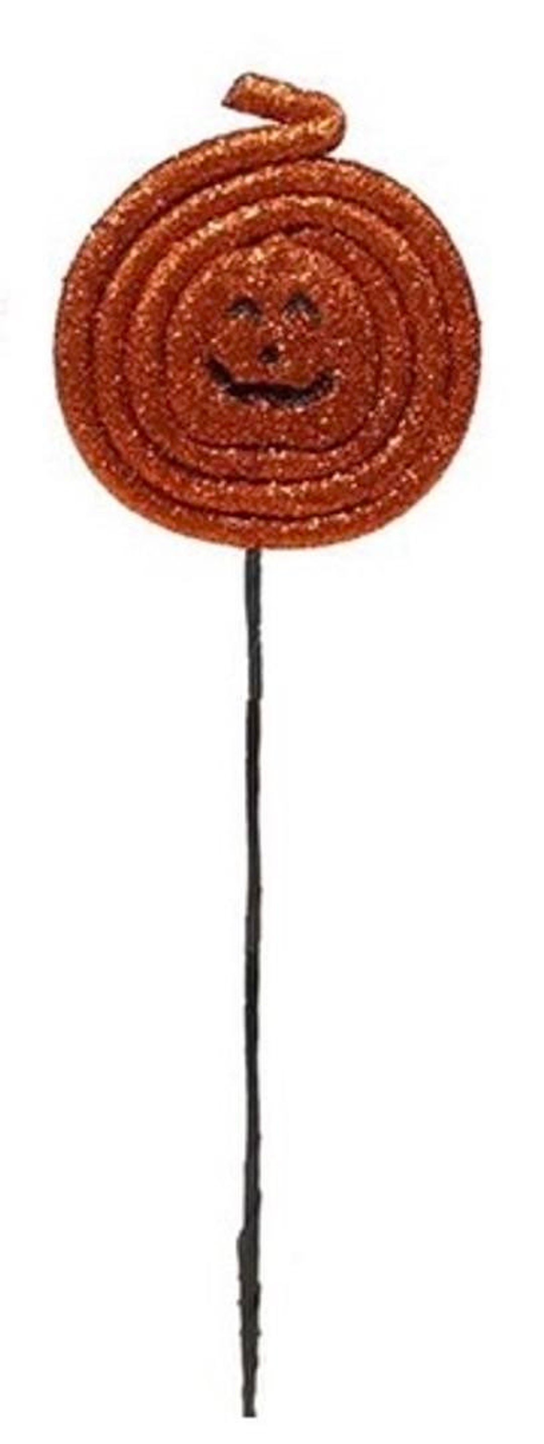 Halloween Wreath Pick, Pumpkin Wreath Pick, Jack O Lantern Wreath Pick, Glitter Pumpkin Wreath