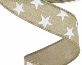 star burlap ribbon