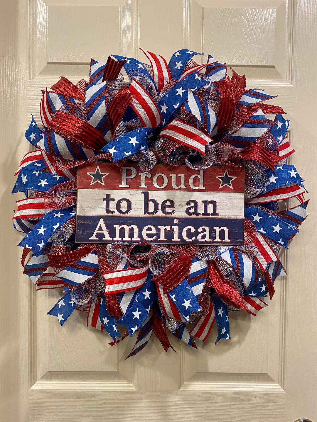 Patriotic Wreath, American Flag Wreath, 4th of July Wreath, Proud to Be ...