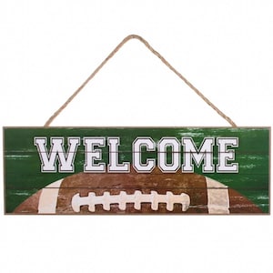 Welcome Sign, Football Sign, Sports Sign, Wreath Sign