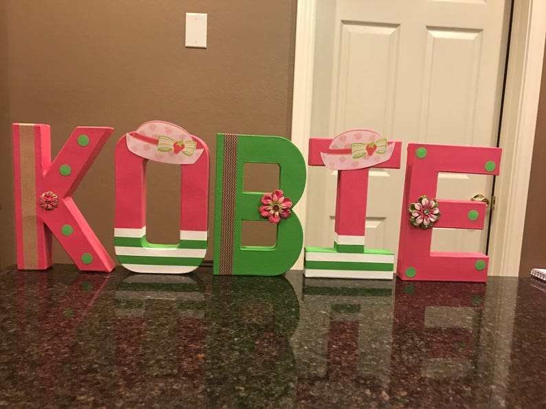 Strawberry Shortcake Custom Name Letters price is per letter