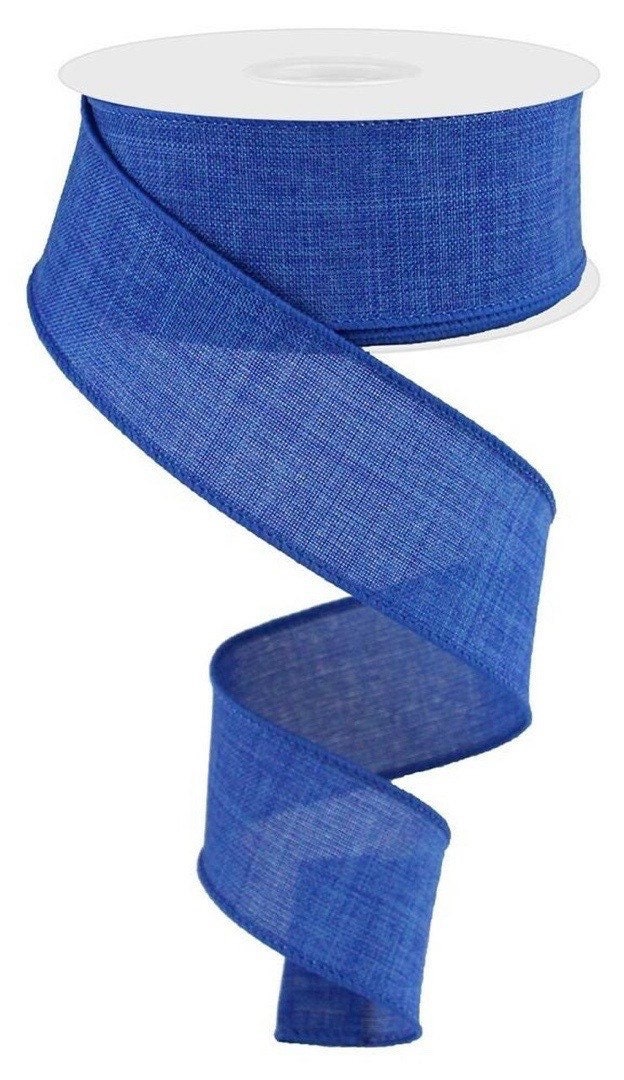 Blue Ribbon, Royal Blue Ribbon, Burlap Ribbon, 1.5" Wired Ribbon, 10 yard Roll, RG127825