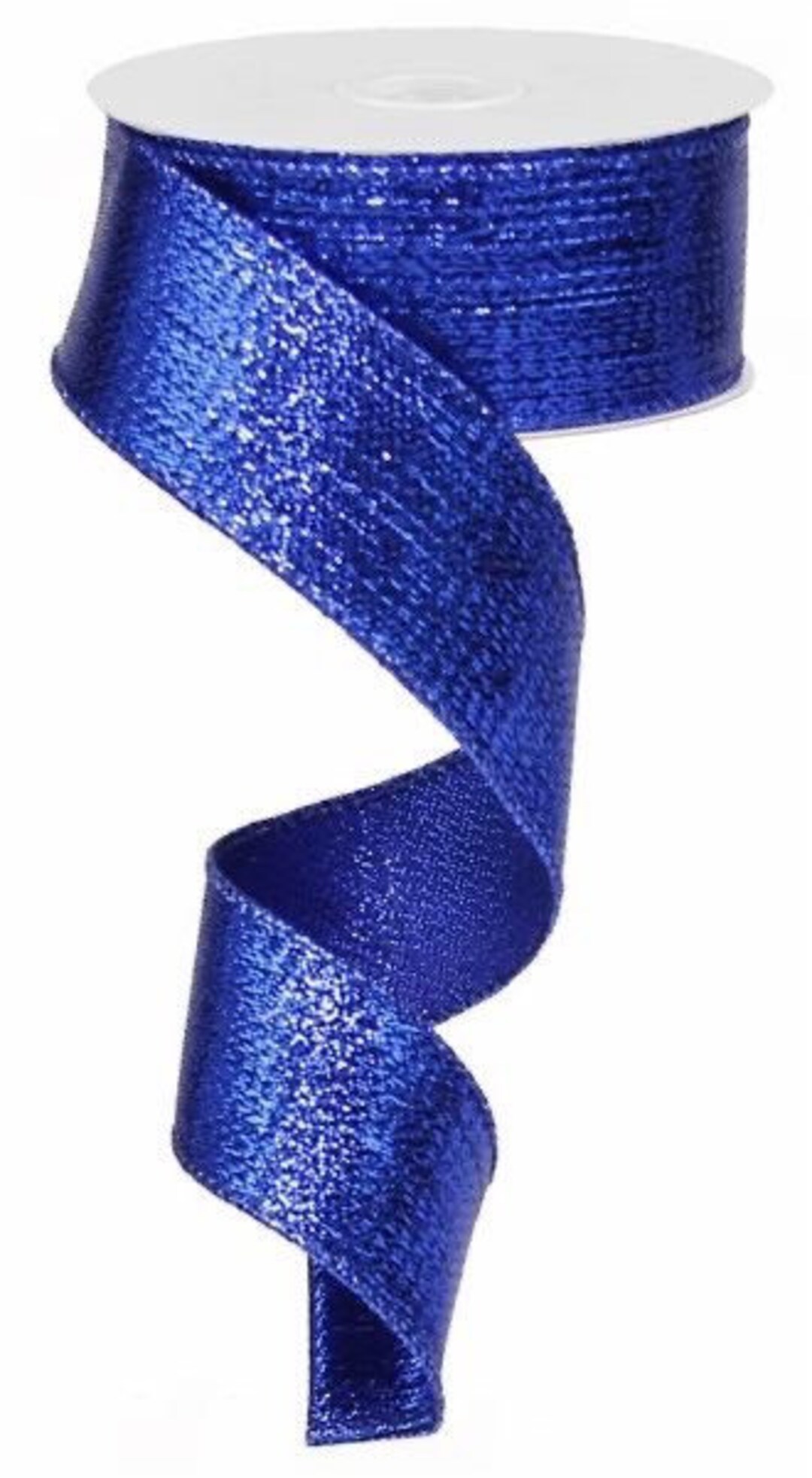 Royal Blue Metallic Ribbon, Royal Blue Ribbon, Blue Ribbon, 1.5