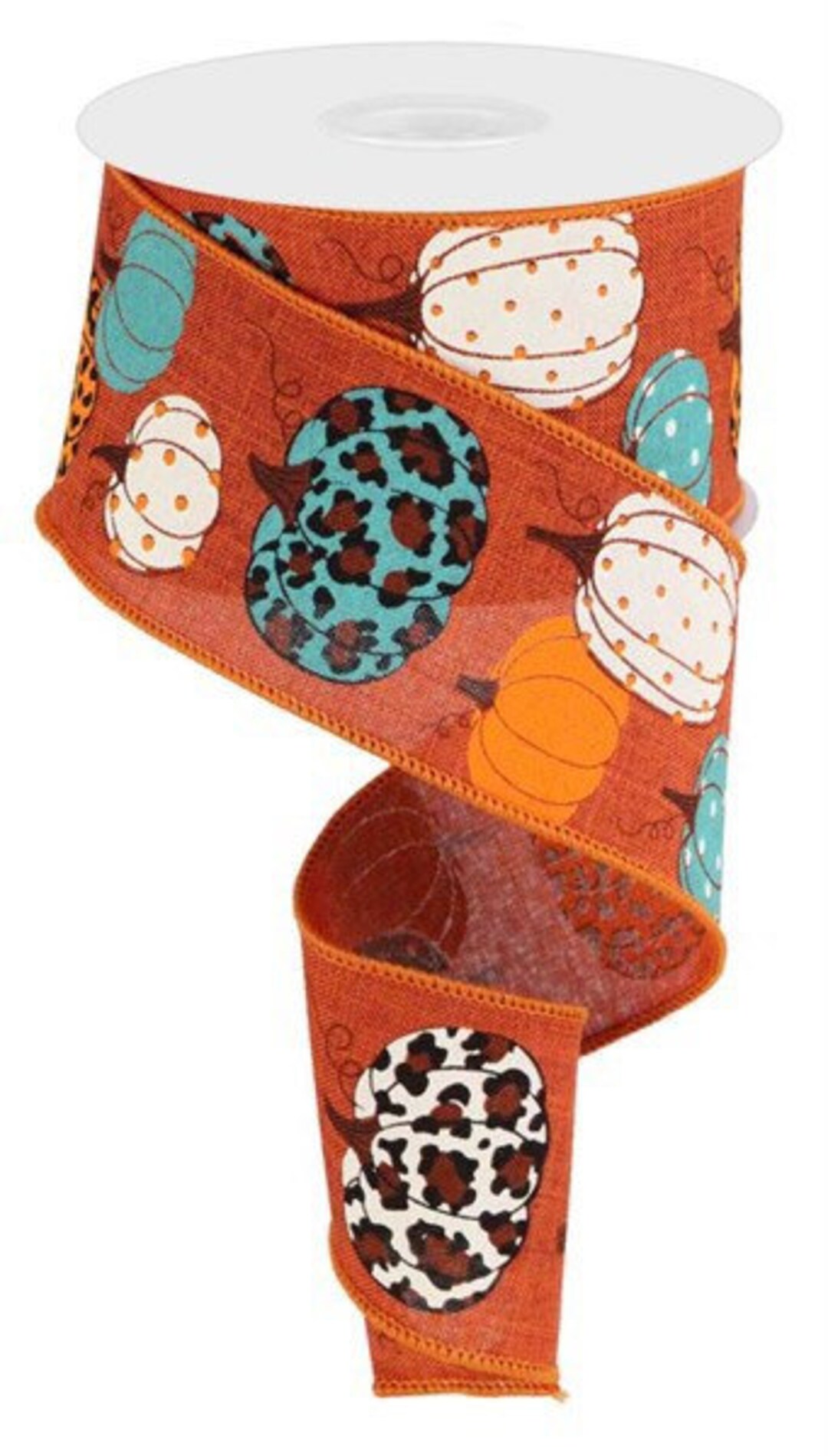 【THEAIRTOWN】 ourbon lace punkin pt ♥2Color Pumpkin Ribbon, Leopard Print Ribbon, Orange Ribbon, Teal