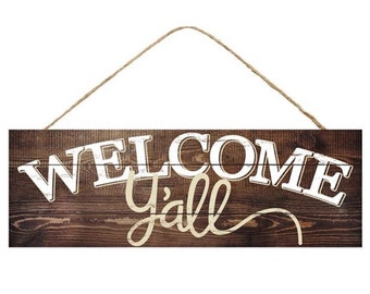 Welcome Y’all Sign, Welcome Sign, Welcome Wreath Sign