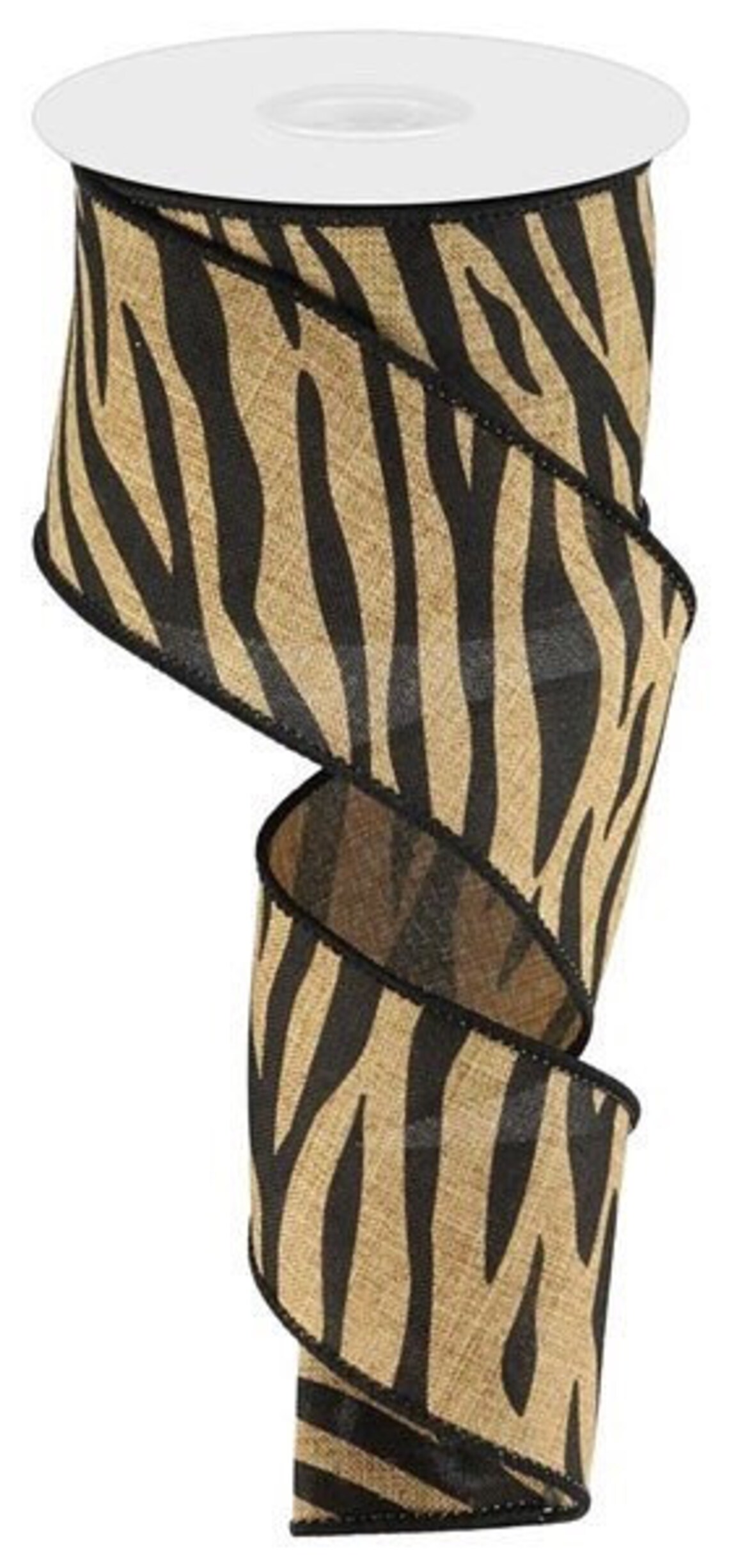 Zebra Ribbon Tiger Stripe Ribbon Animal Print Ribbon Brown Etsy