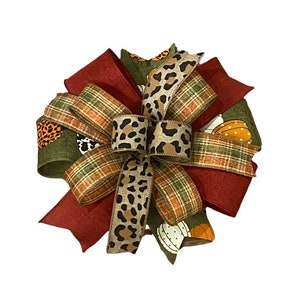 Fall Bow, Pumpkin Bow, Leopard Print Bow, Green Fall Bow, Thanksgiving Bow, Burgundy Fall Bow, Wreath Bow, Lantern Bow, Basket Bow