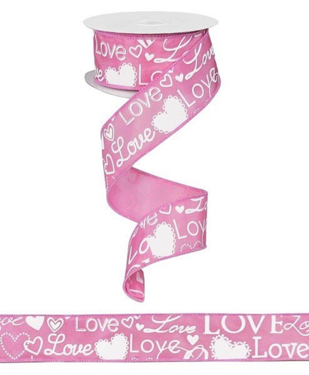 Wired Pink Valentine Ribbon Valentine Love Letter Ribbon 