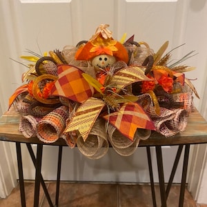 Fall Centerpiece, Autumn Centerpiece, Scarecrow Centerpiece, Fall Floral Centerpiece, Thanksgiving Centerpiece, Fall Table Decor