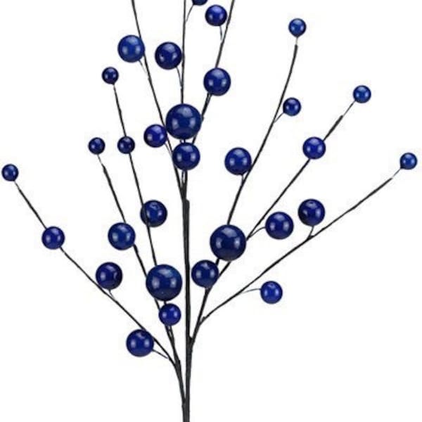 Ball Pick, Royal Blue Metallic Ball Pick, Ball Pick Wreath Embellishment, Wreath Embellishment, Wreath Enhancements