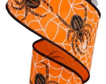 Spider Ribbon Halloween Ribbon, Spider Ribbon, Argyle Ribbon, Green Ribbon, Black ...