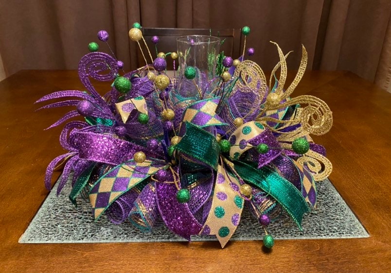 Mardi Gras Centerpiece, Mardi Gras Table Decor, Mardi Gras, Large Mardi Gras  Table Decor, Mardi Gras Mask, Mardi Gras Decor, New Orleans 