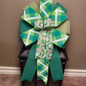 St Patrick’s Day Bow, Shamrock Bow, Burlap Bow, St Patrick’s Day Wreath Bow, St Patrick’s Day Lantern Bow, St Patrick’s Day Basket Bow,