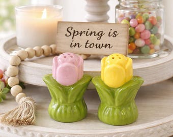 Vintage Fire King Tulip Bowl Set: Grease Jar, Salt & Pepper