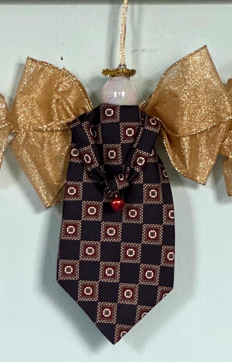 Custom Necktie Memory Angel Ornament: Unique Handmade Keepsake - Etsy