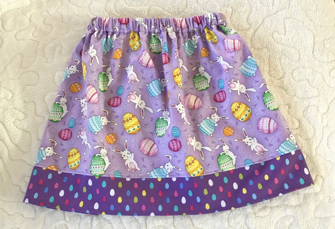 Bunnies and Eggs Easter Skirt 12 Months 7 Etsy