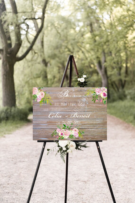 Mariage Panneau Bienvenue Mariage Personnalise Decoration Etsy Singapore