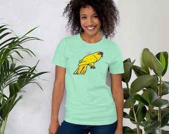 Melody the Kakariki | Whimsical New Zealand Bird Shirt