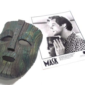 Masken Loki Jim Carrey 1994 maskskärm noggrann fullstorlek sällsynt handmålad