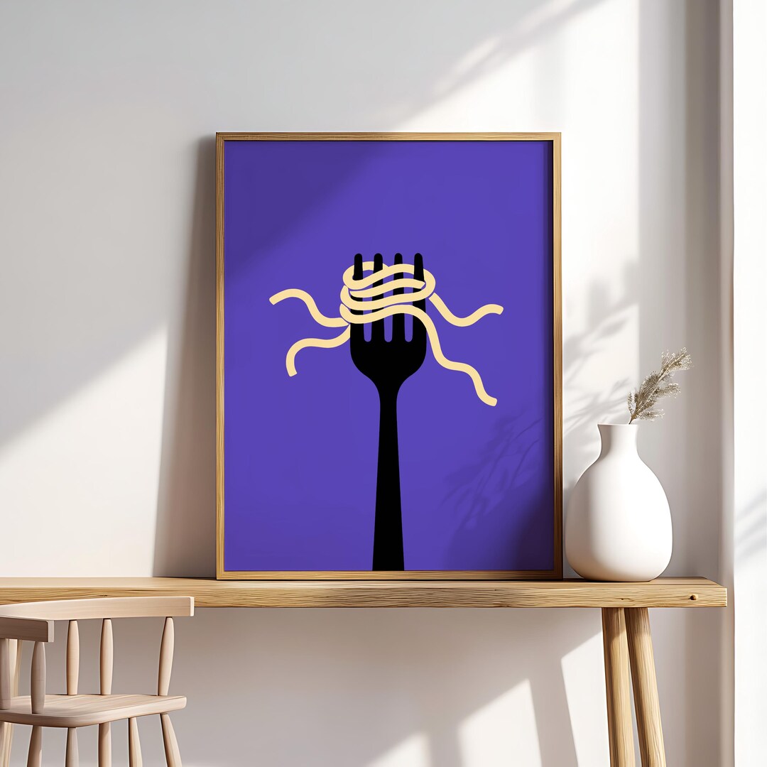Art Poster for Kitchen and Living Room, Kitchen Decor Wall Art, Pasta ...