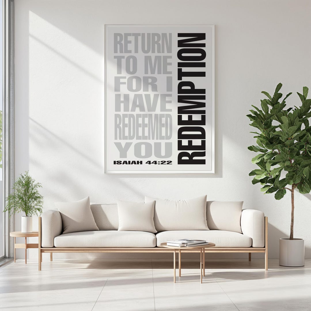 Isaiah 44:22 Scripture Art Print – Christian Home Decor (digital ...