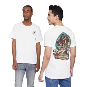 Pointer Dad Retro Beach Dog T Shirt, Bella Canvas 3001, Coastal Graphic Tee, Father's Day Gift