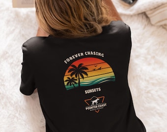 Forever Chasing Sunsets T-Shirt | Palm Trees Retro Sunset Tee
