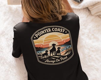Pointer Coast Dogs T-Shirt | Sunset Silhouette Tee