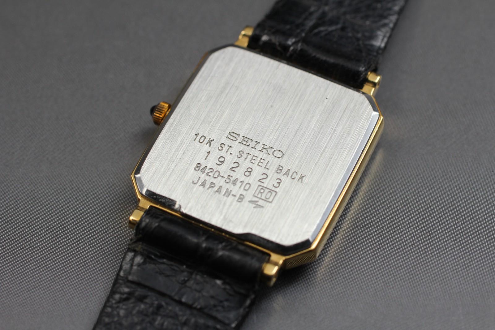 1991年製[ほぼ新品] セイコー エクセリーヌ 8420-5410 10K タンク