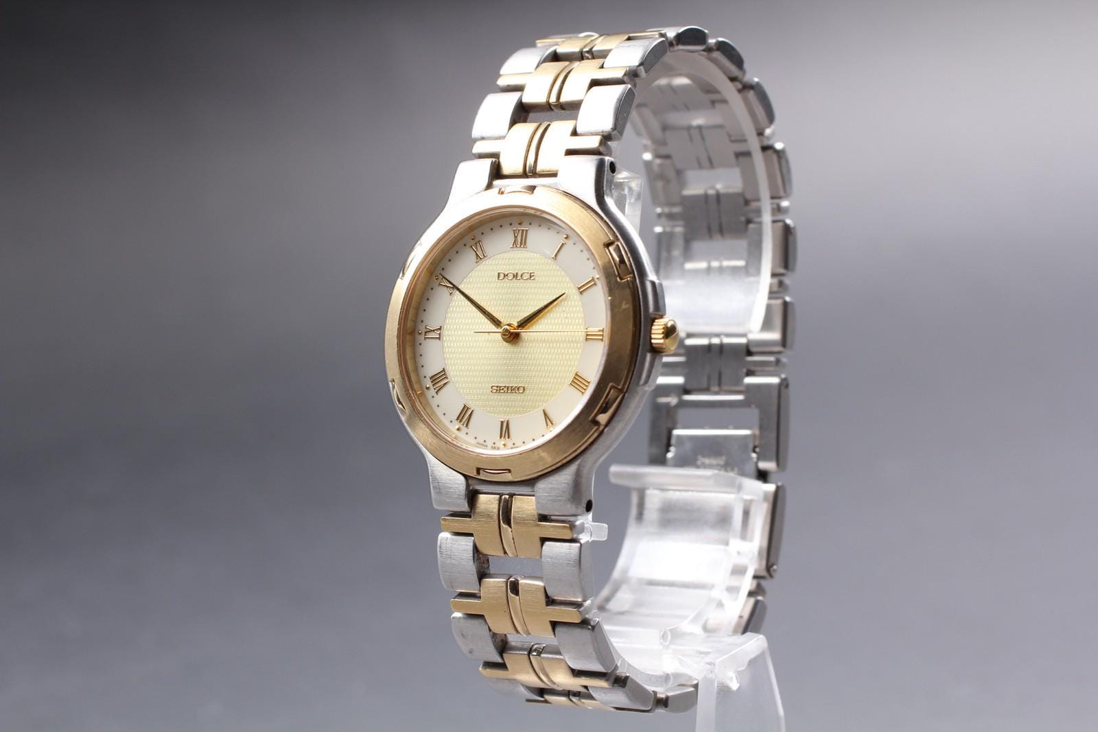 Vintage 1992 N Mint / New Batt Seiko Dolce 5e31-6d40 Quartz Unisex
