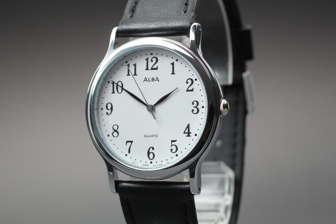 Vtg.1997 [n Mint] Seiko Alba V501-6k80 Round 33mm Quartz Men's Watch ...