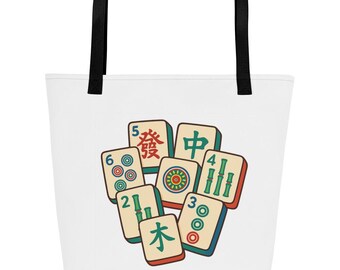 Mahjong Tiles (Large Tote Bag)