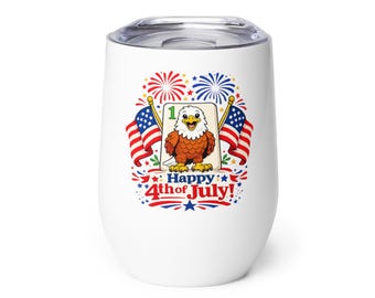 4th of July Mahjong Wine tumbler