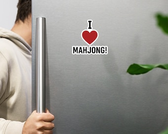 I Love Mahjong Magnet
