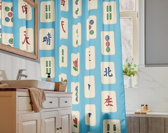 Mahjong Tiles Shower curtain