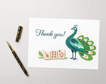 Mahjong Thank You Card