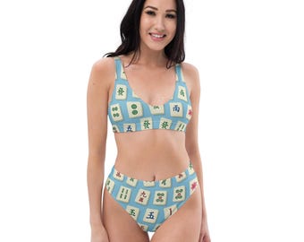 Mahjong Tiles (high-waisted bikini)
