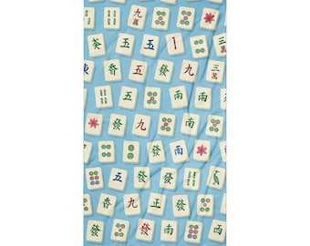 Mahjong Tiles Beach Towel