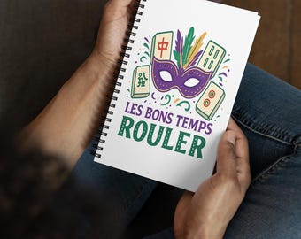 Mardi Gras Spiral notebook