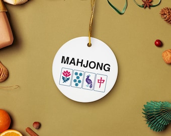 Mahjong and Modern Tiles (Ceramic ornament)