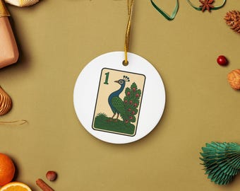 Distinguished Peacock Ceramic ornament