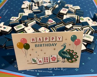 Happy Birthday Mahjong Greeting card (1 card)