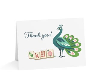 Mahjong Thank You Card (sets of 10, 30, or 50)