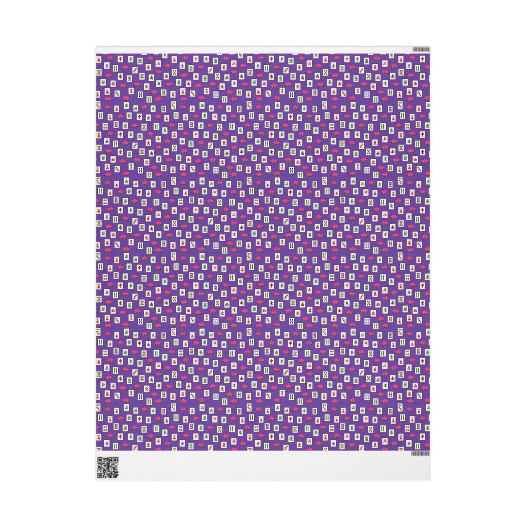 Mahjong Pattern Paper Purple Mahjong Pattern Wrapping Paper - Etsy