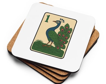Distinguished Bird Bam (One Cork-back coaster)