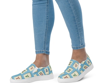 Mahjong Tiles  (women’s slip-on canvas shoes)