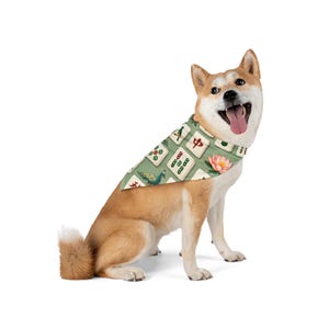 Mahjong Tiles Dog, Cat, Pet Bandana scarf