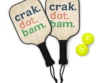 Crak. Dot. Bam. Pickleball paddle set